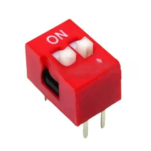10PCS Slide Type Switch Module 2.54mm 2 Position Way Dip Red Pitch New 2025 for Arrival High Reliable Electronic Component, Precision, Stable Performance