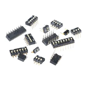 10Pcs/Lot 2.54Mm Slide Type Switch Black Dip Pitch 4Pin 2 Position/8Pin 4 Position/16Pin 8 Position Piano Key New 2025 High for Reliable Electronic Component