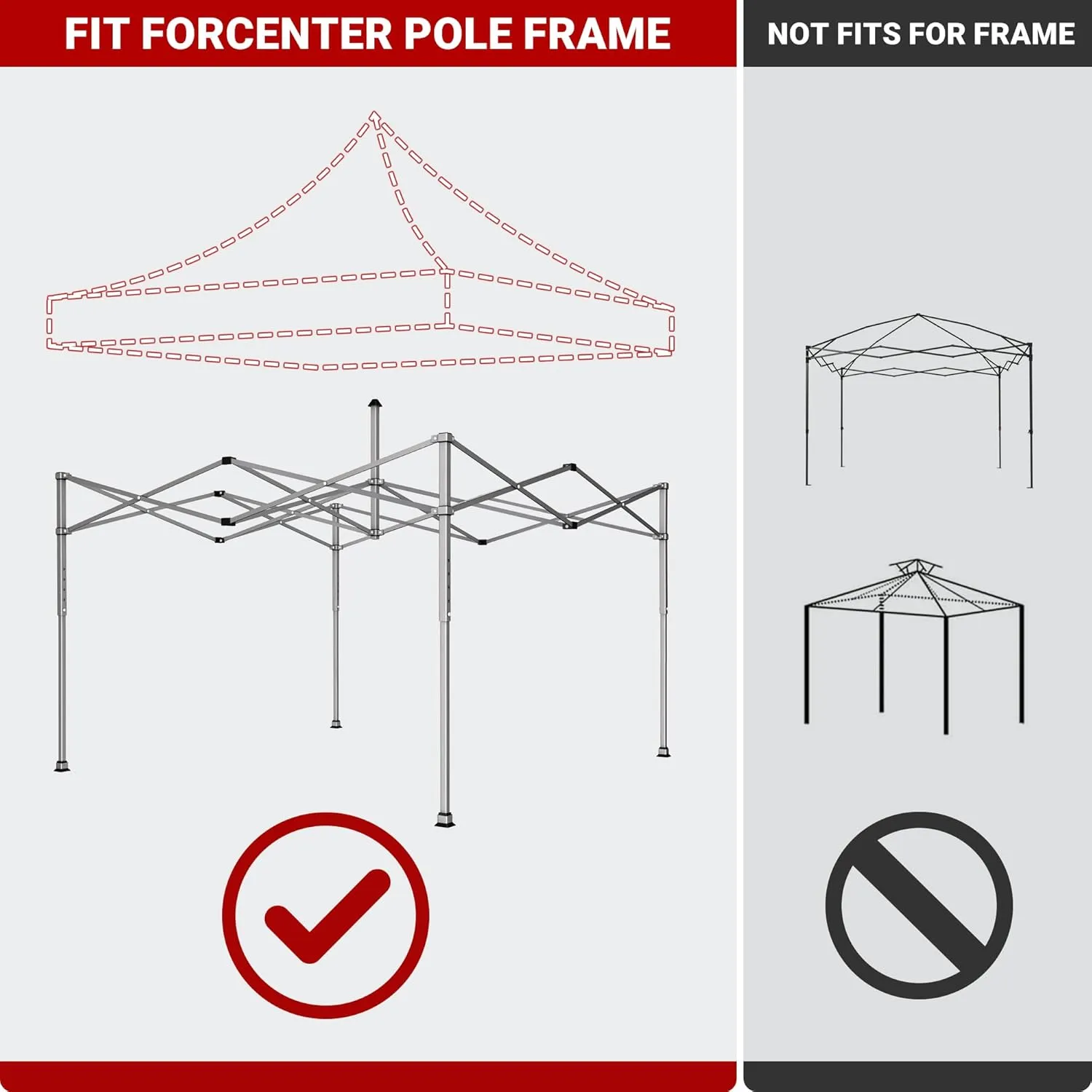 10x10 Canopy Replacement Top for Pop Up Canopy Tent - 4 Drainage Holes，10x10ft Canopy top Suitable for Most of The Standard Canopy(top only, White)