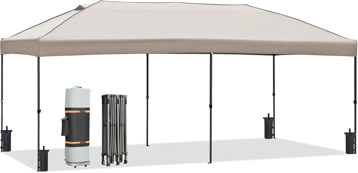 10x20 Pop Up Canopy with Sidewalls - Heavy - Duty Outdoor Tent for Backyard, Weddings & Parties,with Wheeled Bag