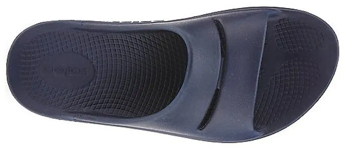 1100-NAVY OOAHH Slip-On Cushion Comfort Oofos Womens Slide Sandals