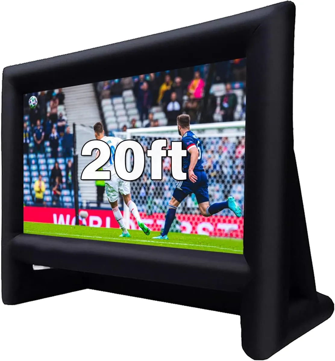 20 Feet Inflatable Movie Screen Outdoor Theater Blow Up Projection Screen with Carry Bag Blower for Front and Rear Projection Home Theater Backyard Pool Fun