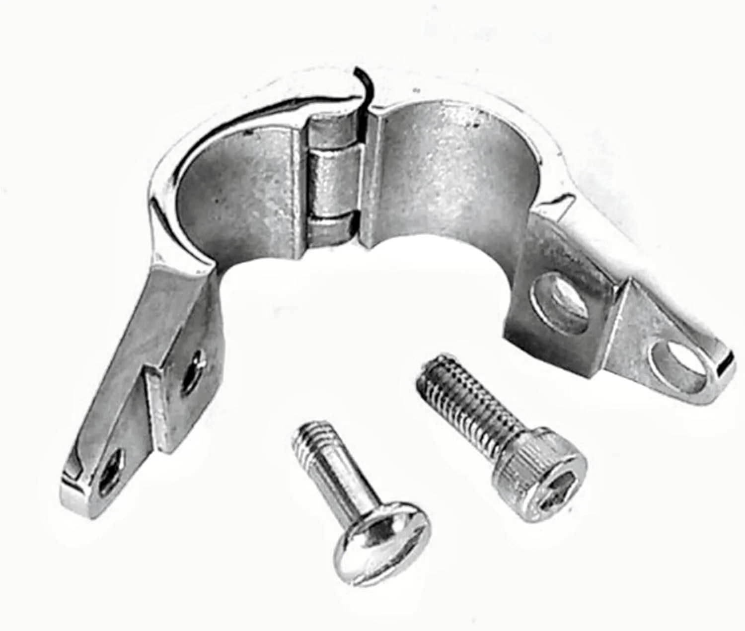 2Pcs Boat Bimini Top Hinged Jaw Slide, Stainless Steel 316 Marine Boat Canopy Tube Clamp Fitting Boat Accessories (Type: with Lock nut, 1.5inch)