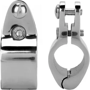 2Pcs Boat Bimini Top Hinged Jaw Slide, Stainless Steel 316 Marine Boat Canopy Tube Clamp Fitting Boat Accessories (Type: with Lock nut, 1.5inch)