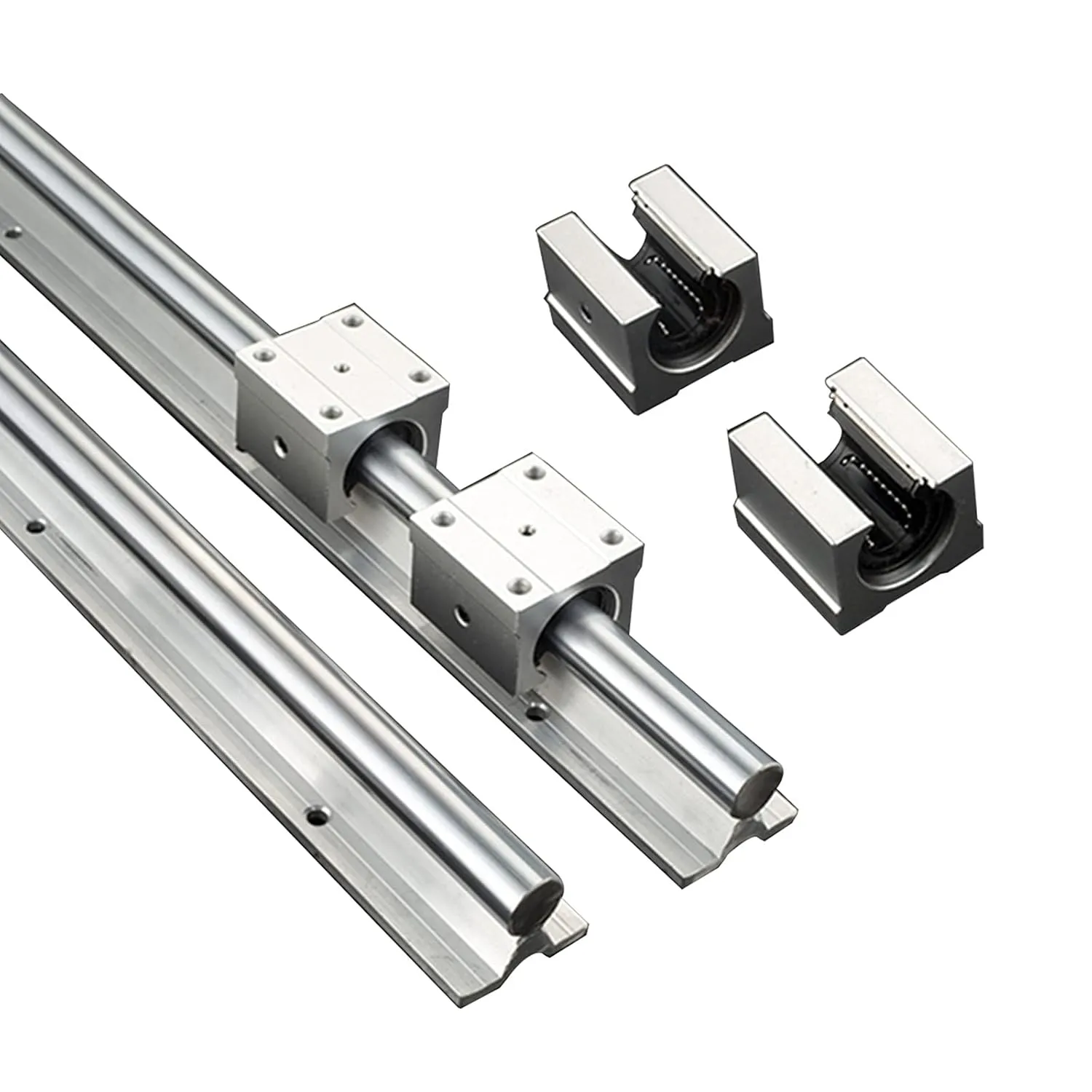2PCS Linear Rails SBR12 1000mm Linear Guide Rails with 4PCS SBR12UU Slide Blocks, CNC Rail Kit, Linear Rails and Bearings Kit for Automated Machines and Equipments(SBR12-1000)