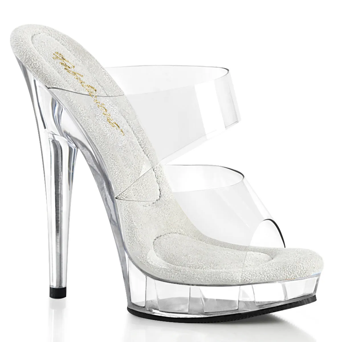 6 Inch Heel SULTRY-602 Clear