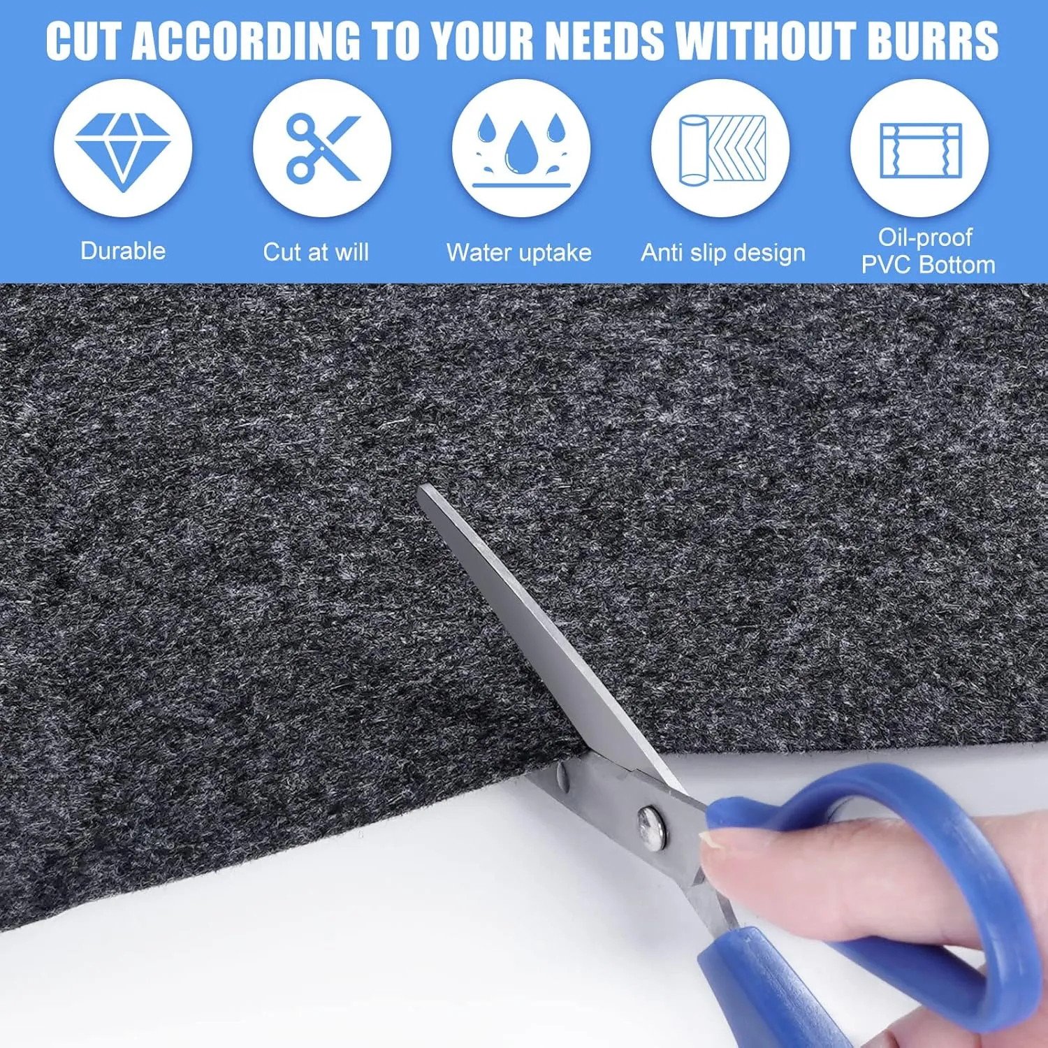 90 * 90 inch Round Hot Tub Pad, Inflatable Hot Tub Mat Outdoor Indoor, Waterproof Slip-Proof Backing, Absorbent Spa Pool Ground Base Flooring Protector Mat for Protect Hot Tub Pool from Wear