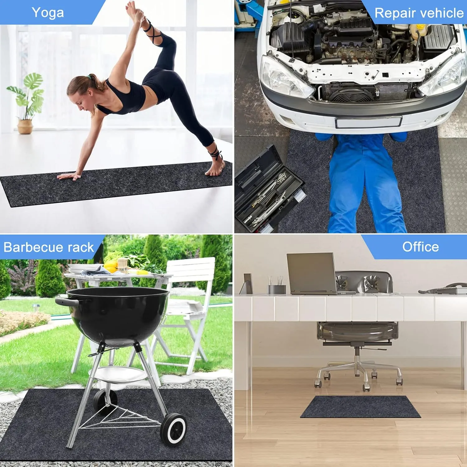 90 * 90 inch Round Hot Tub Pad, Inflatable Hot Tub Mat Outdoor Indoor, Waterproof Slip-Proof Backing, Absorbent Spa Pool Ground Base Flooring Protector Mat for Protect Hot Tub Pool from Wear