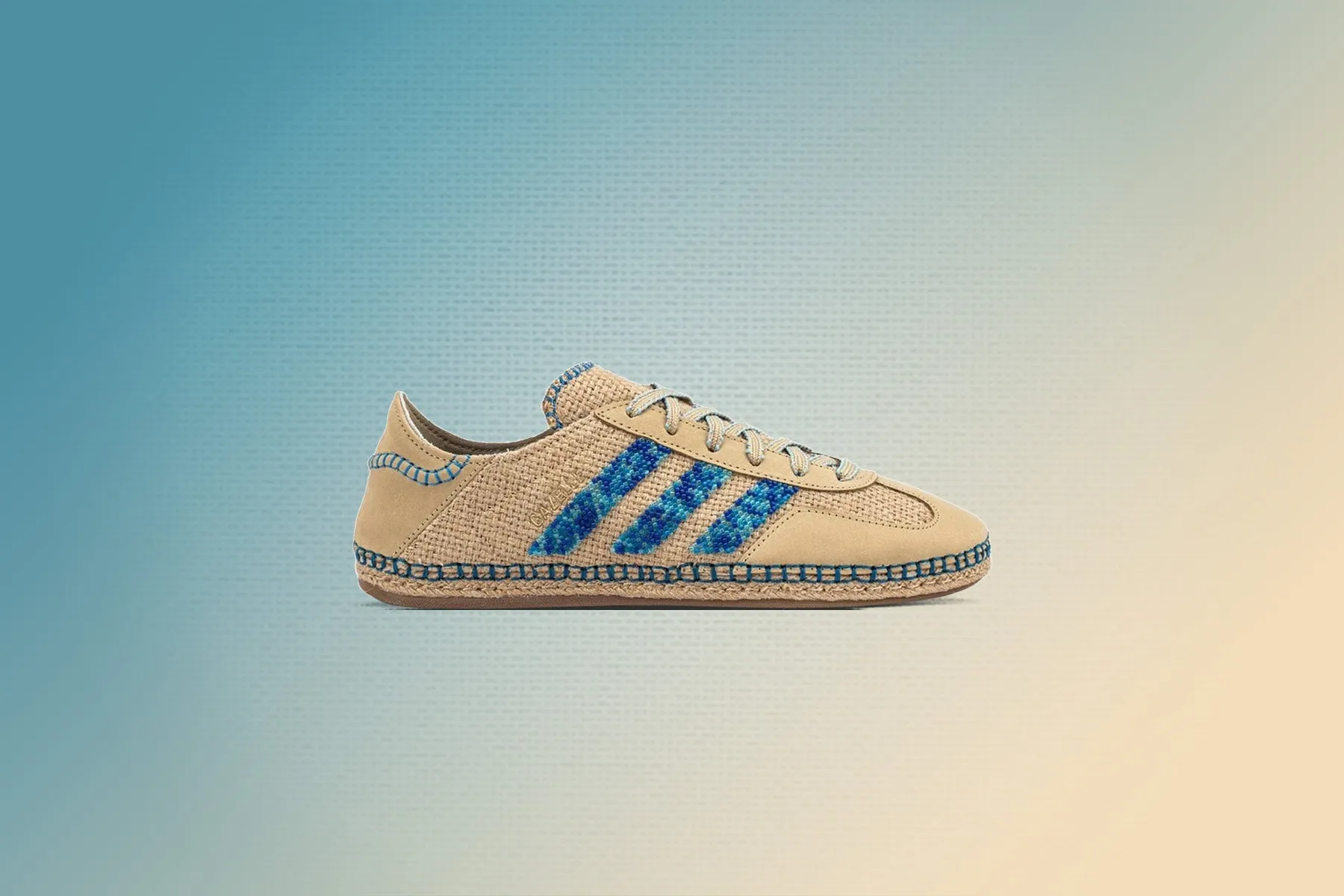 Adidas Originals x Clot Gazelle by EC - Linen Khaki/Light Blue/Blue Bird