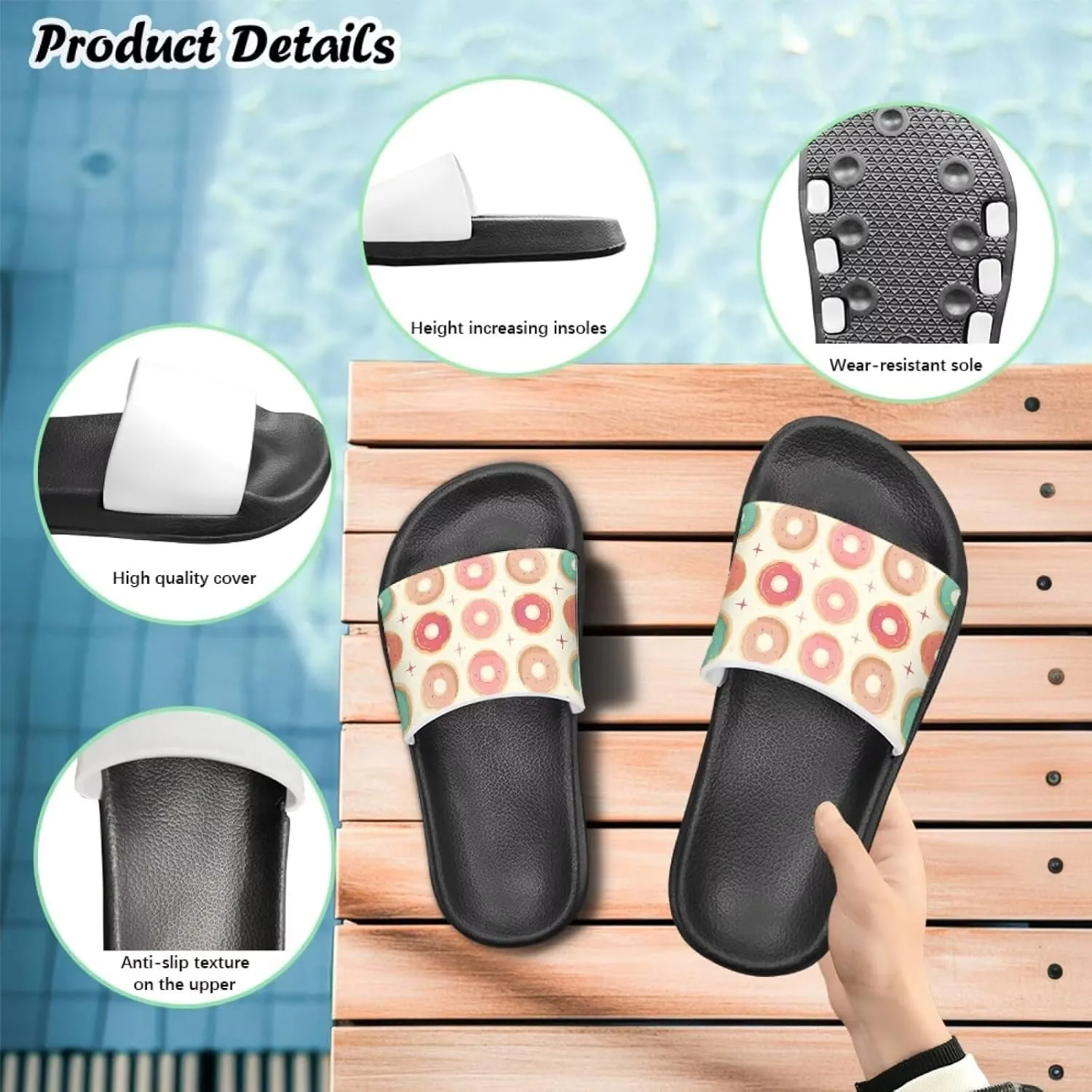 Adorable Slide Sandals for Boys Girls Slide Sandals Cartoon Youth Pool Shower Shoes Suitable for Outdoors