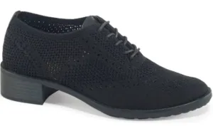 Aetrex Black Hayden Knit Lace Up Womens Oxford Shoes EB400