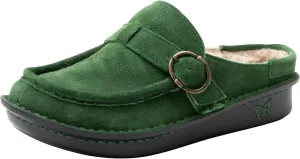 Alegria Women's Brigid Leather Moc Toe Open Back Clog with Heel Cup