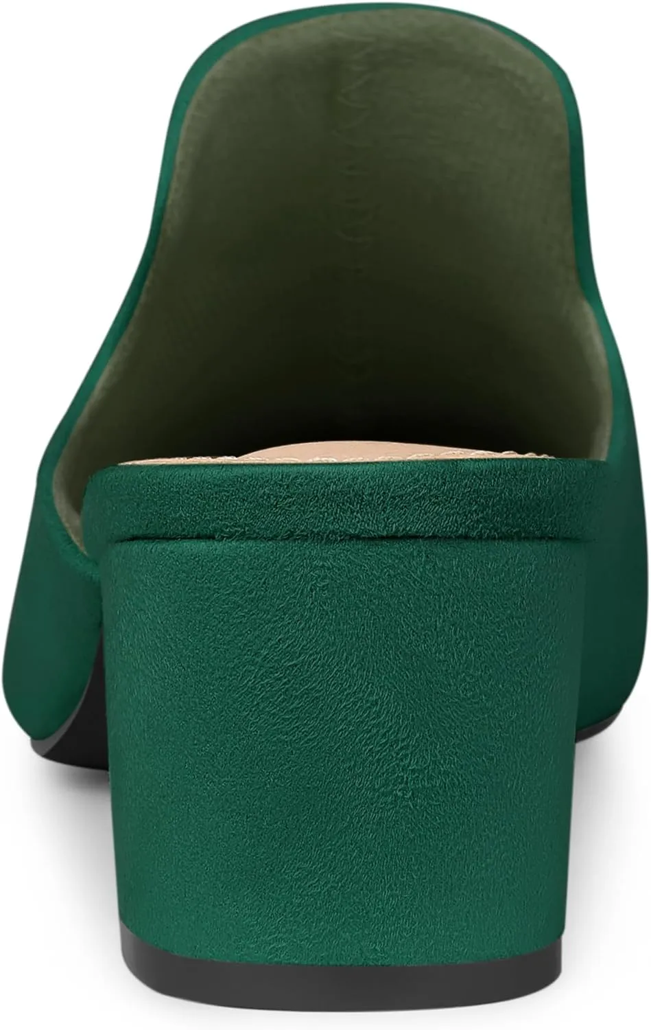 Allegra K Women's Slip on Pointed Toe Chunky Heels Slide Mules