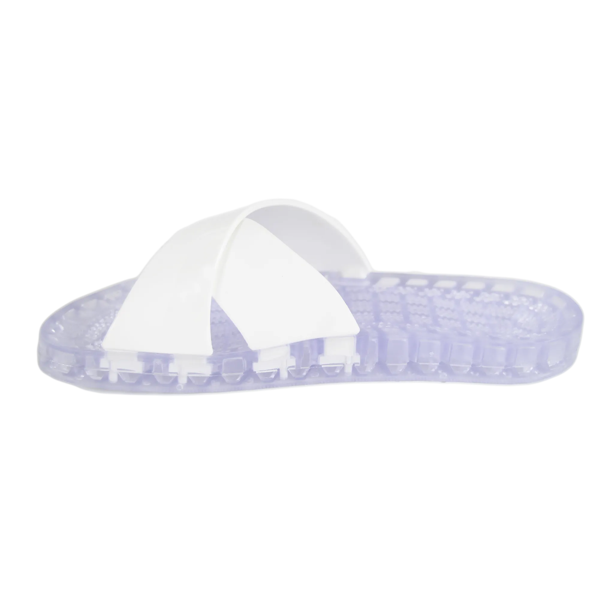 Amalfi - Clear Slide Sandal - White