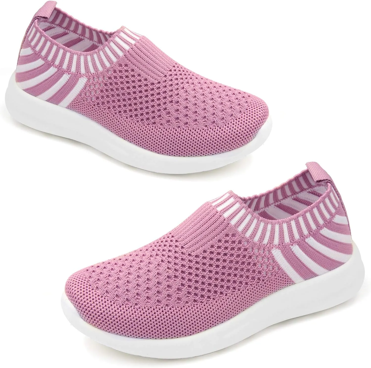 Apawwa Kids Lightweight Slip On Running Shoes - Pink/Blue/Navy/Black Walking Shoes for Toddler/Little Kids/Big Kids