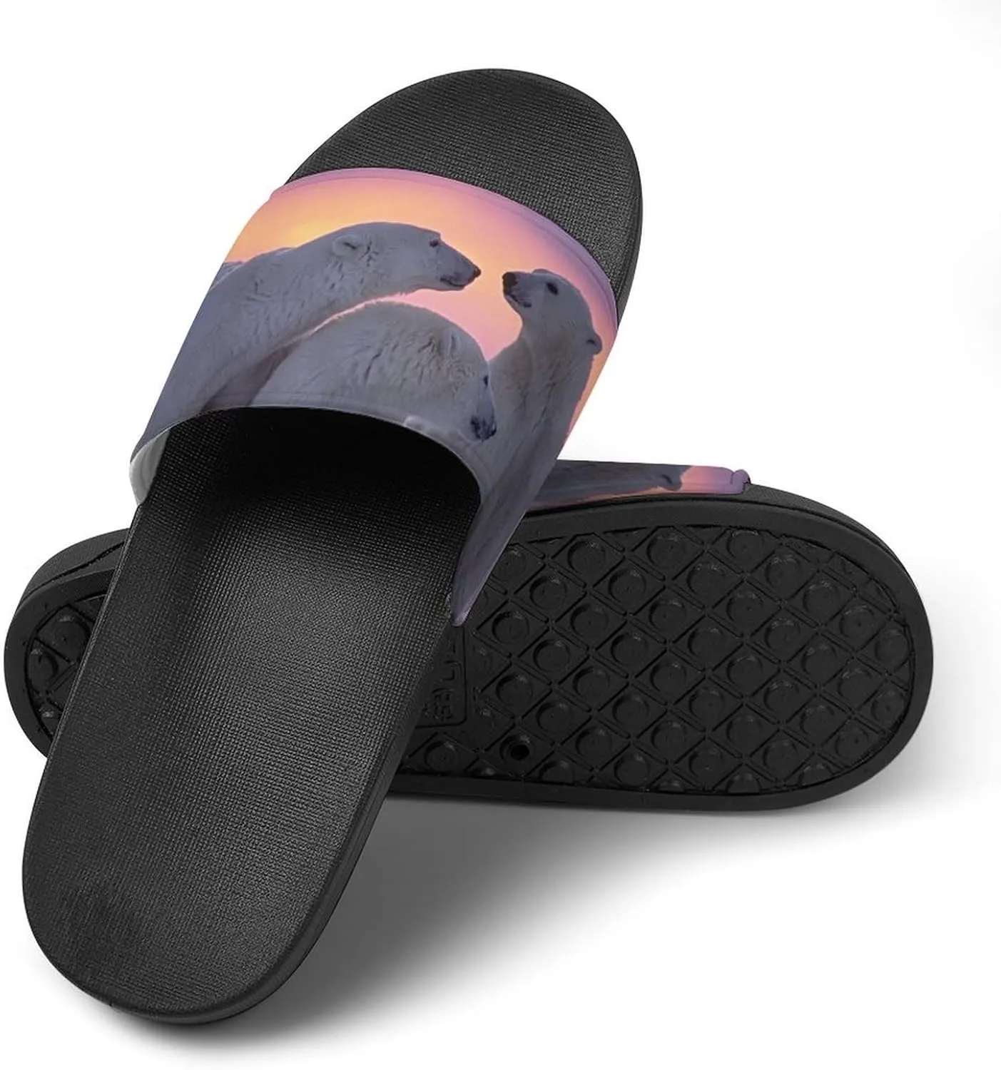 Arctic Bears Unisex Non-Slip Home Slippers Open-toe Outdoor Indoor Slide Shoes Shower Sandals