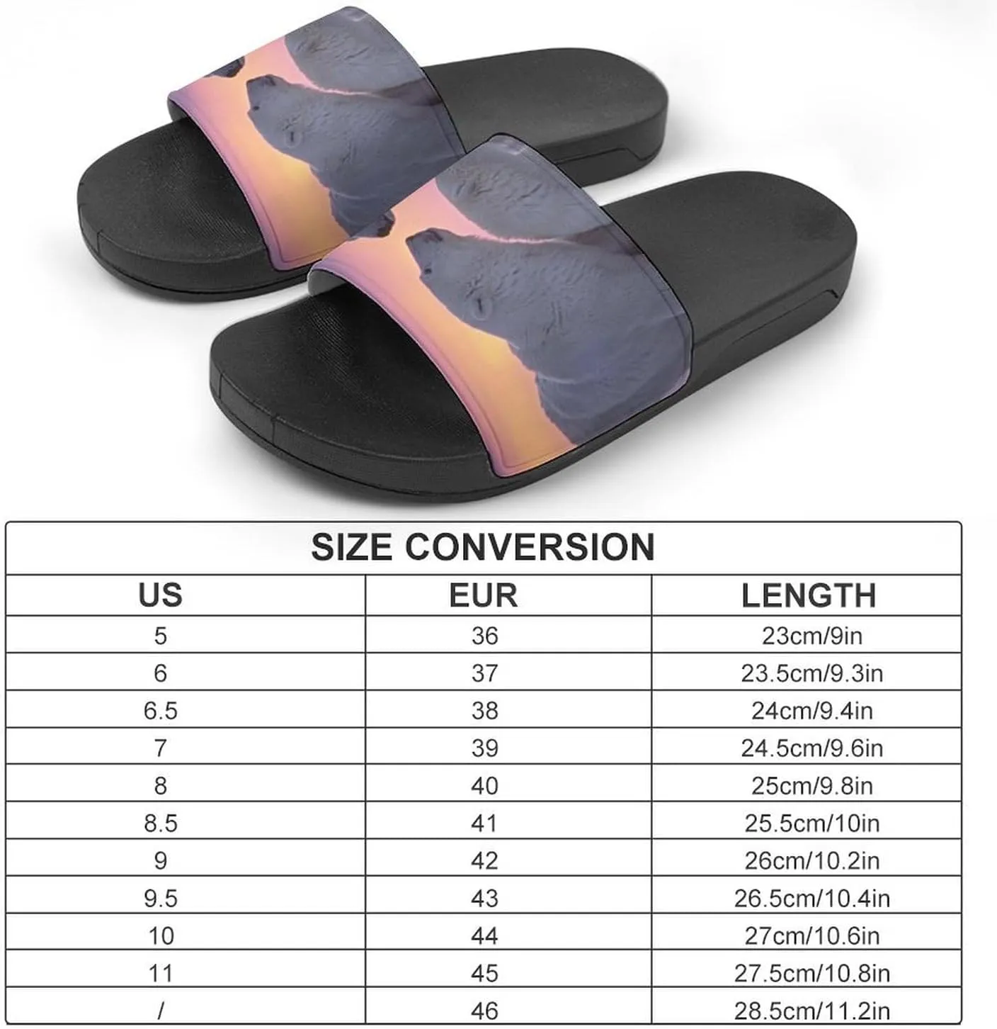 Arctic Bears Unisex Non-Slip Home Slippers Open-toe Outdoor Indoor Slide Shoes Shower Sandals
