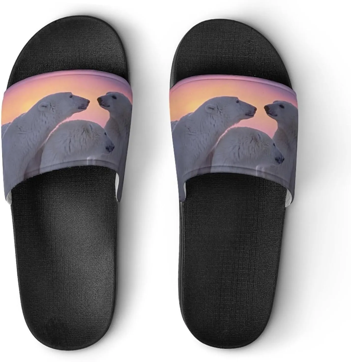 Arctic Bears Unisex Non-Slip Home Slippers Open-toe Outdoor Indoor Slide Shoes Shower Sandals