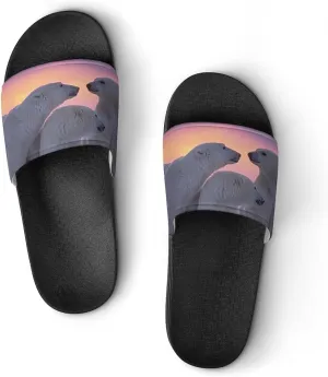 Arctic Bears Unisex Non-Slip Home Slippers Open-toe Outdoor Indoor Slide Shoes Shower Sandals