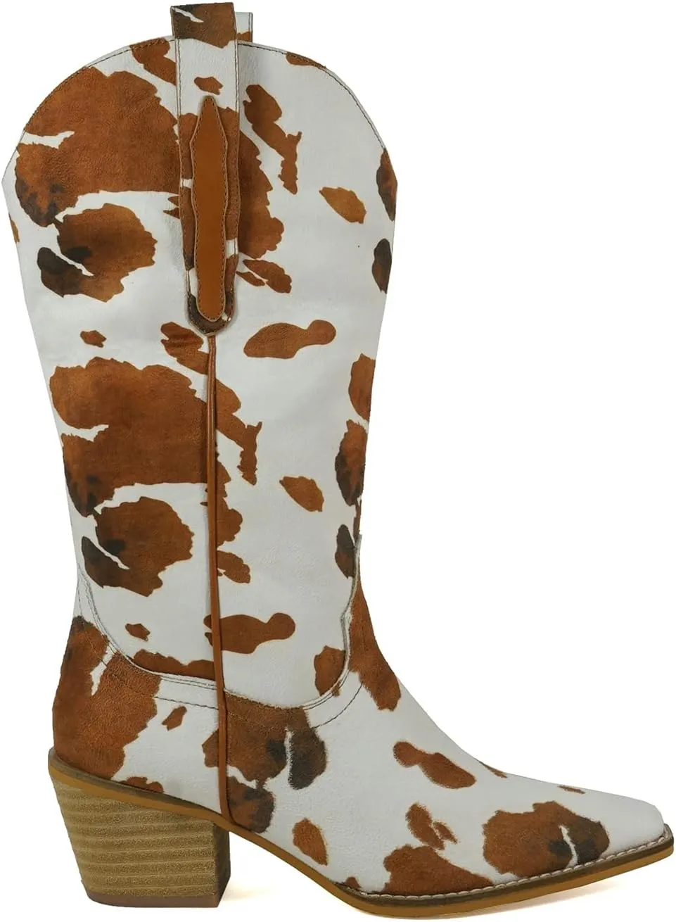 ARiderGirl Hanan Women Knee High Western Style Stacked Heel Boots