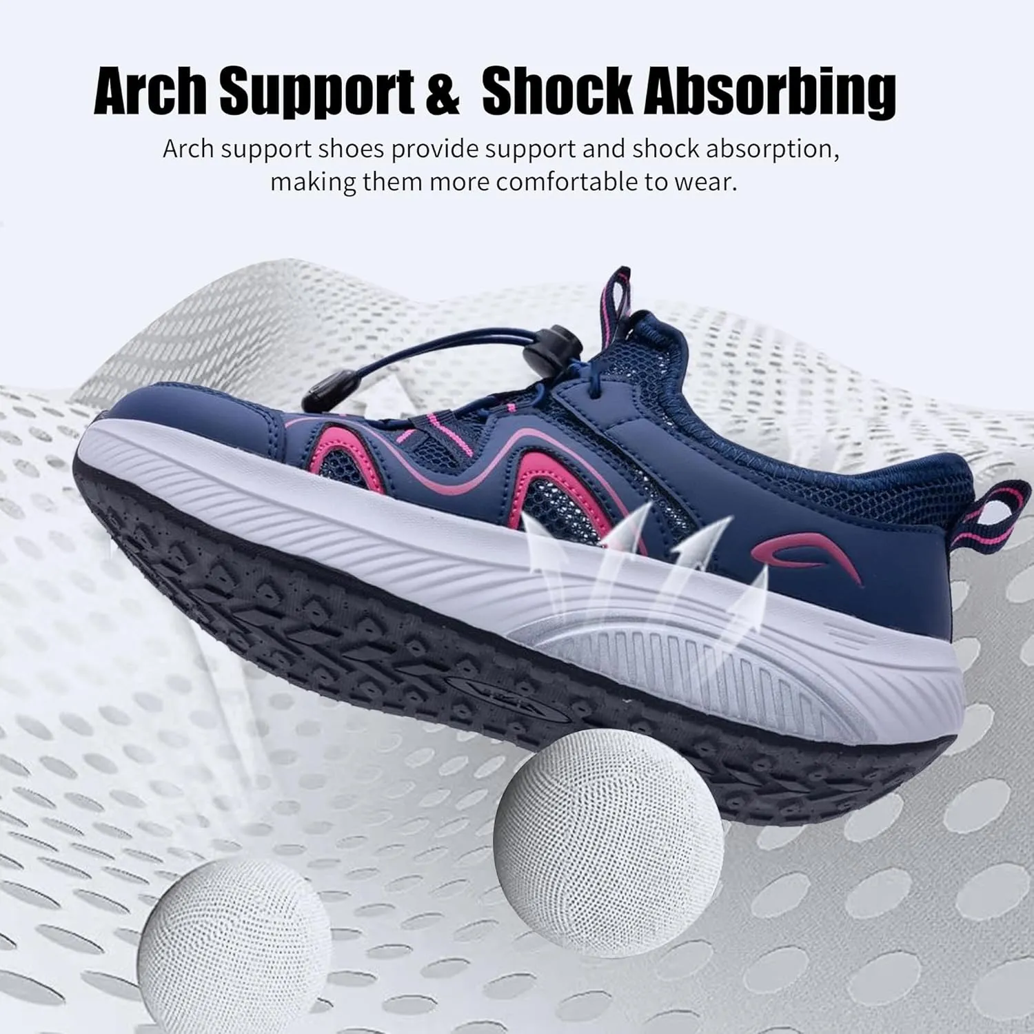 Artlea Wide Toe Box Shoes Women Walking Shoes Arch Support Plantar Fasciitis Orthotic Sneakers Slip On Running Tennis Shoes