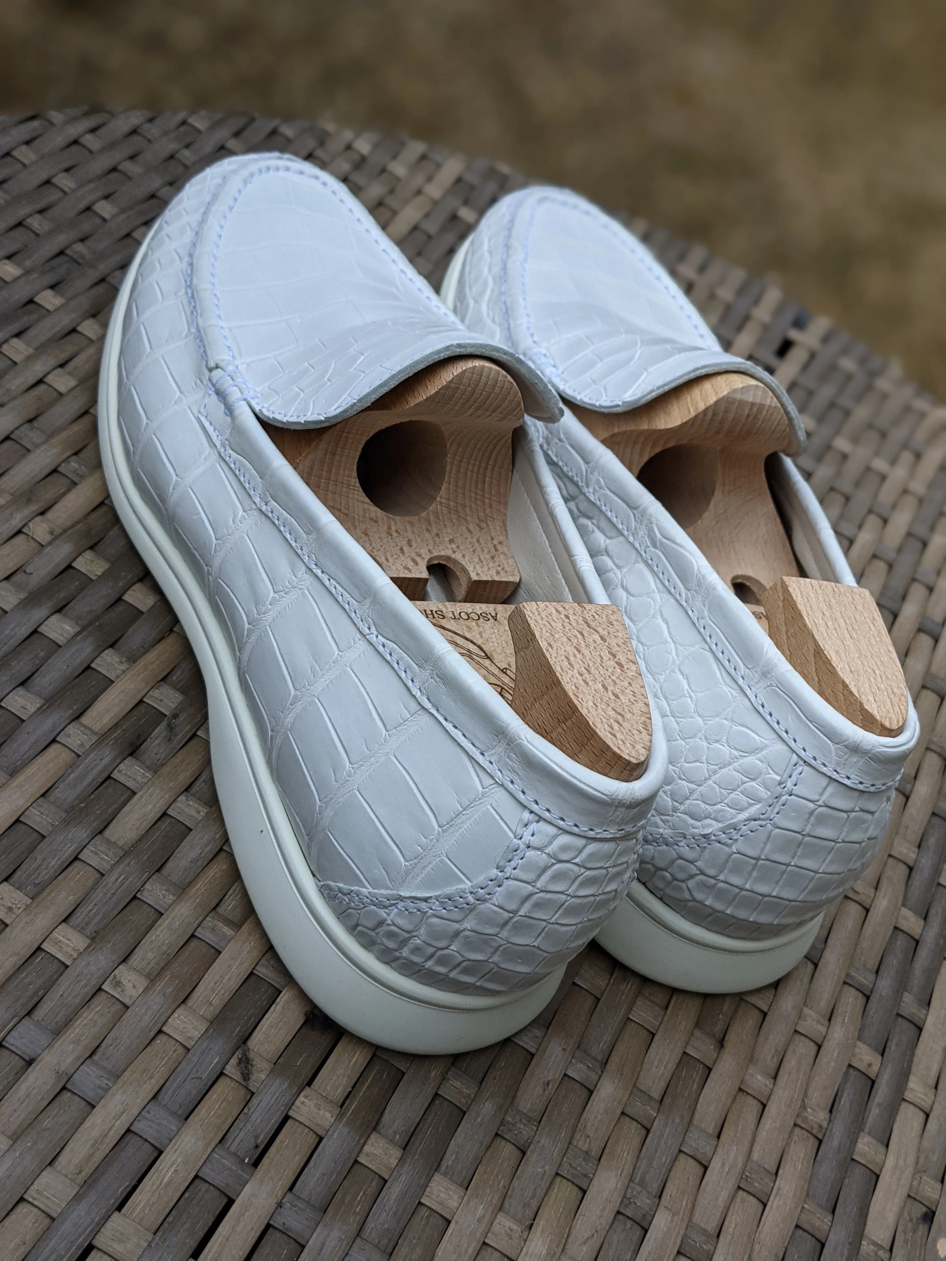 Ascot Cannes - Pure White Crocodile