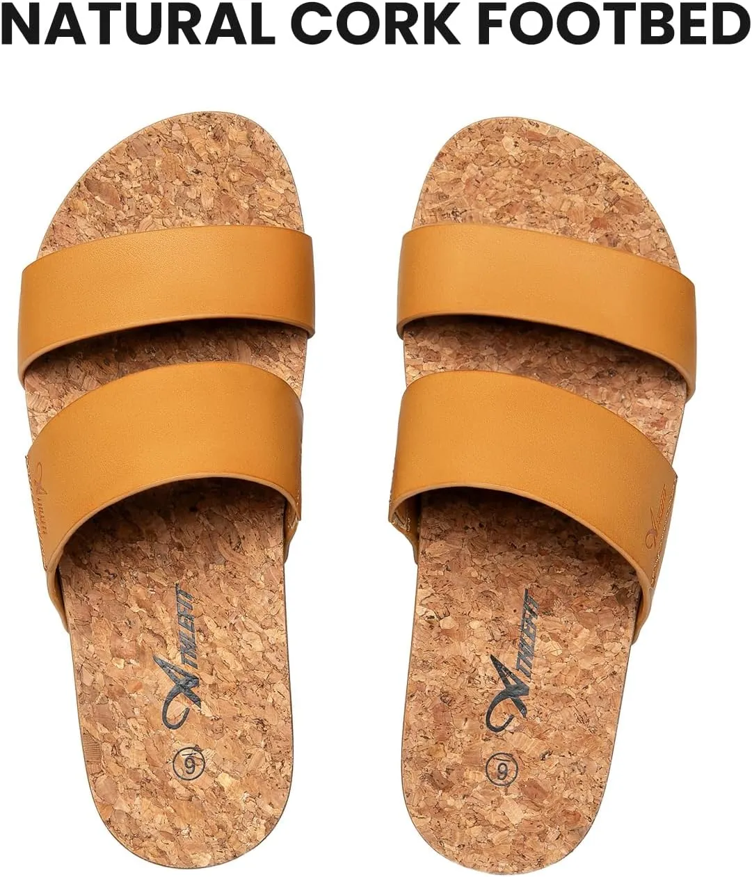 Athlefit Women's Arch Support Platform Slide Sandals Comfortable Crok Footbed Open Toe Slip On Summer Flatform Wedge Sandals