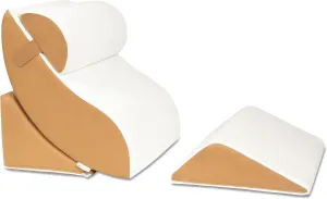 Avana Kind Bed Orthopedic Support Wedge Pillow Comfort System – for Post-Surgery, Heartburn, Snoring, Acid Reflux & GERD, 4-Piece-Set, Cloud/Camel