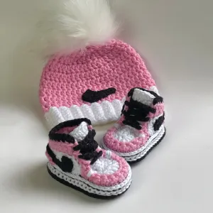 Baby Jordan Hat & Sneaker Set