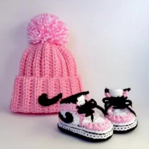 Baby Jordan Hat & Sneaker Set