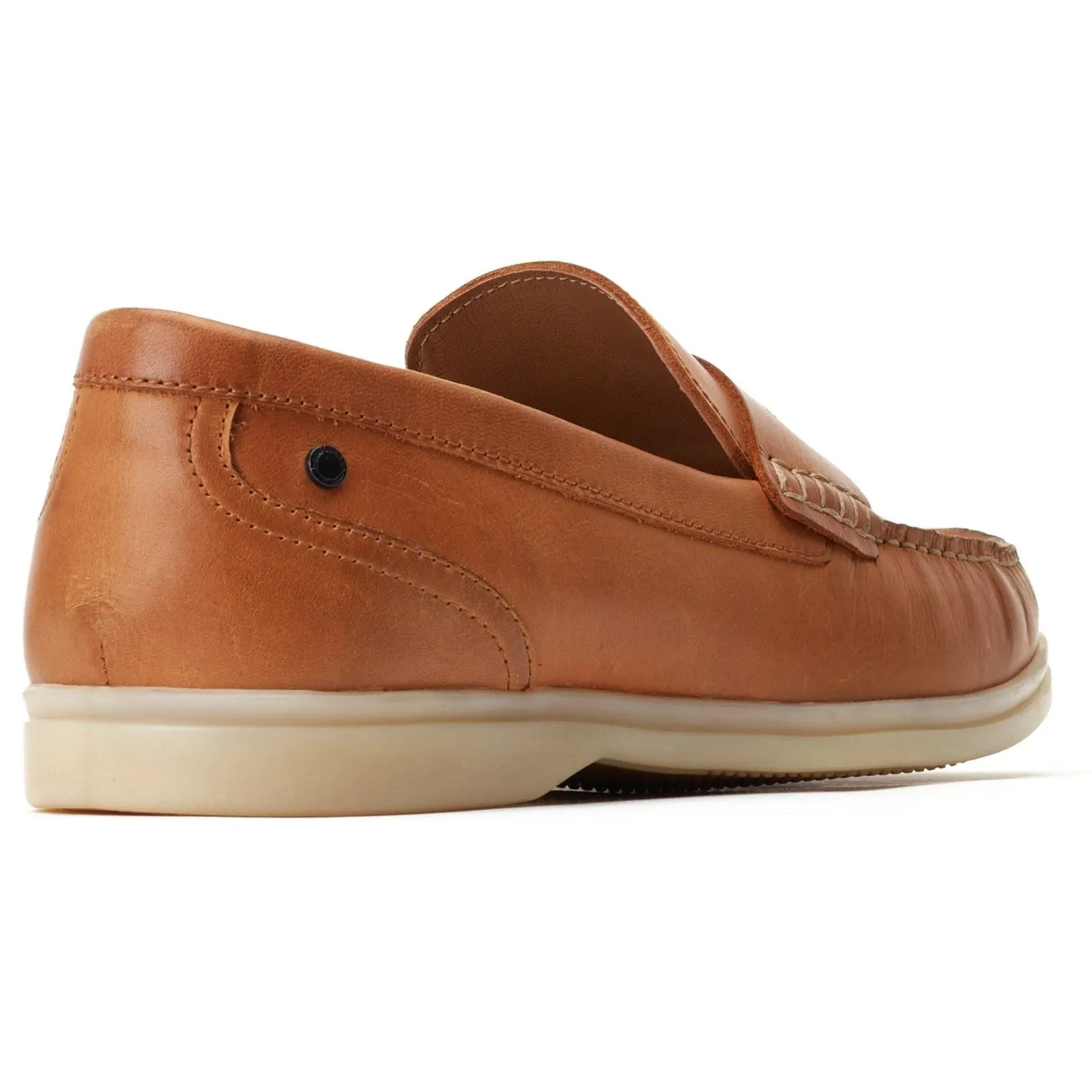 Base London Men's Marlin Penny Loafer in Burnt Tan