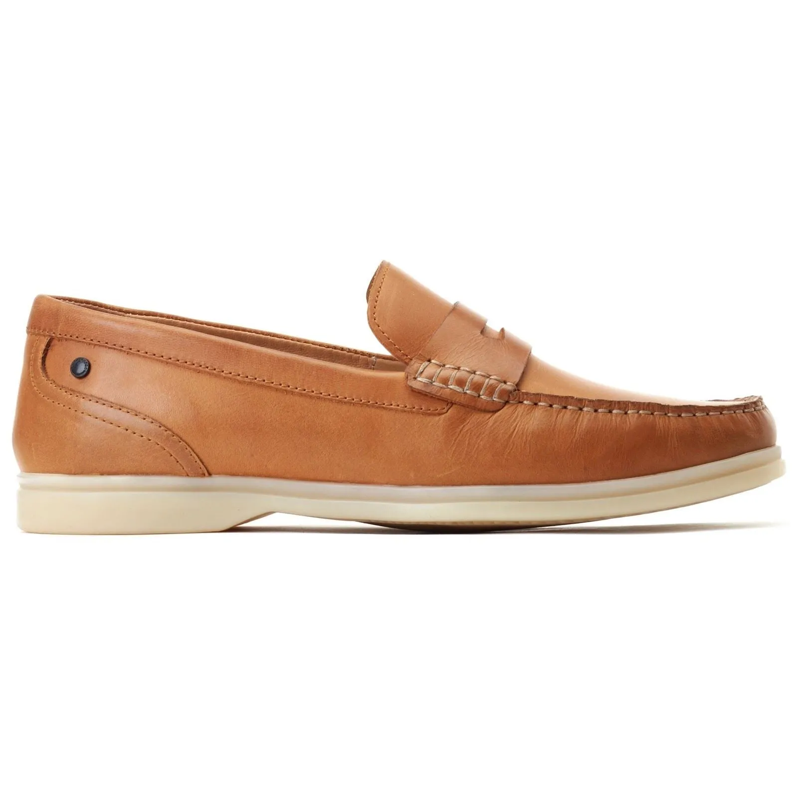 Base London Men's Marlin Penny Loafer in Burnt Tan