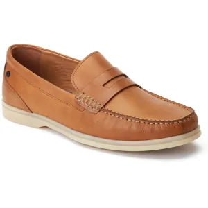 Base London Men's Marlin Penny Loafer in Burnt Tan