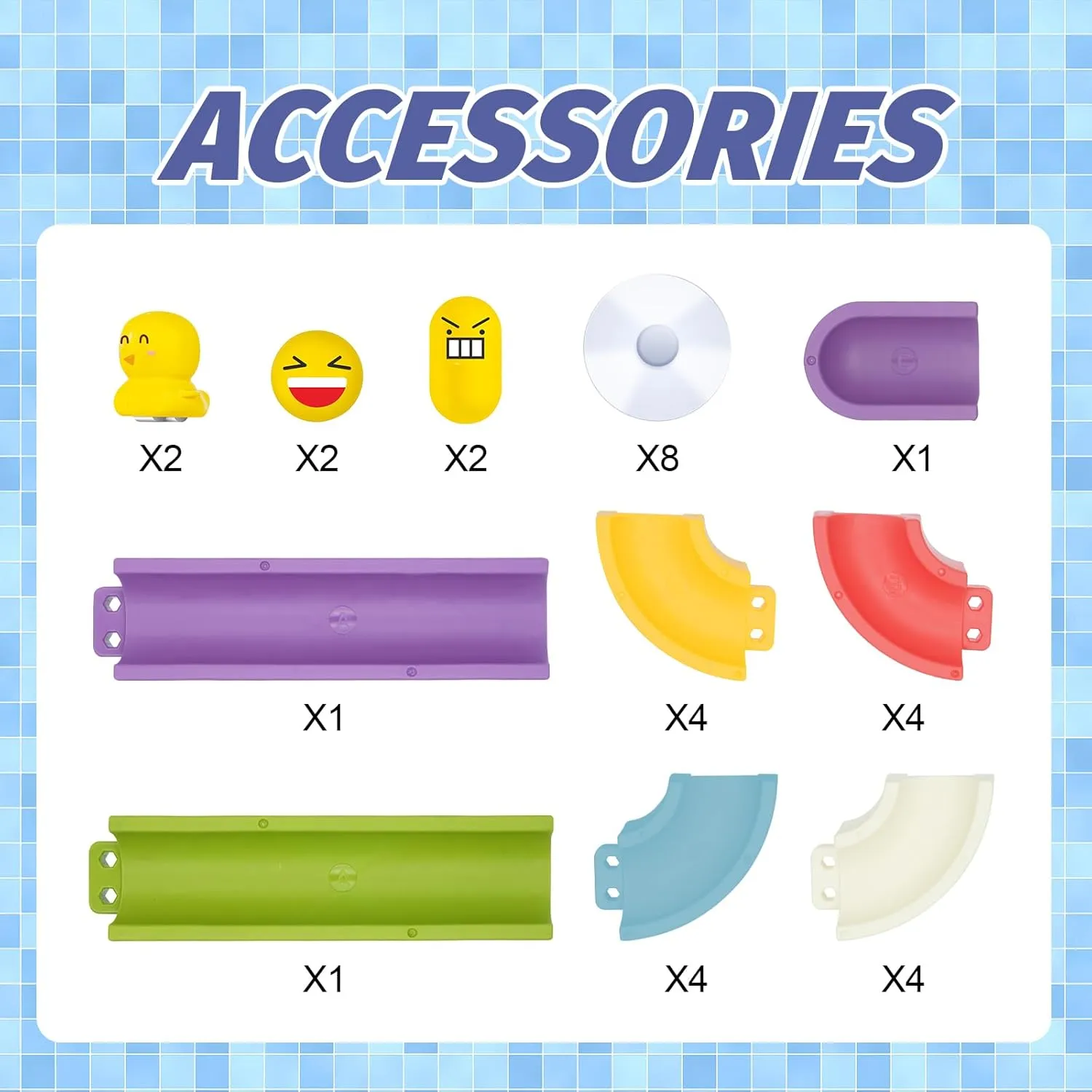 Bath Toys Water Ball Track for Kids for Wall Bathtub Toy Slide for Toddlers 3 4 5 6 Years 37 Pcs DIY Take Apart Set Shower Gift for Children