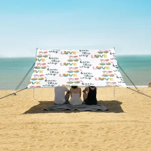 Beach Shade Tent with UPF50  UV Protection,LGBT Cherries with Bows Lightweight Camping Sun Shelter for Outdoor,Camping Trips, Fishing, Backyard,Picnics,Easy Set Up and Carry 9x10.5 FT