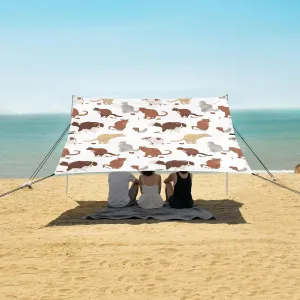 Beach Shade Tent with UPF50  UV Protection,Pooping Dogs and Cats Lightweight Camping Sun Shelter for Outdoor,Camping Trips, Fishing, Backyard,Picnics,Easy Set Up and Carry 9x10.5 FT