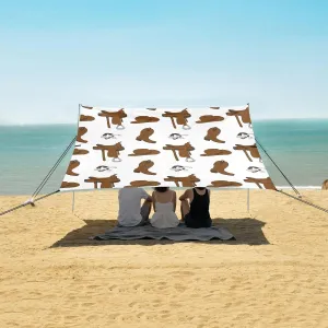 Beach Shade Tent with UPF50  UV Protection,Western Cowboy Horse Elements Lightweight Camping Sun Shelter for Outdoor,Camping Trips, Fishing, Backyard,Picnics,Easy Set Up and Carry 9x10.5 FT