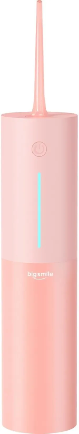 Bigsmile Pink Water Flosser Powerful Cordless Dental Irrigator for Kid Braces Travel Shower to Help Prevent Infections and Bad Breath Pick Floss IPX7 200ML (Pink)