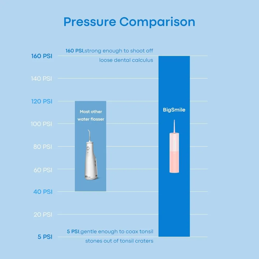 Bigsmile Water Flosser Cordless Dental Irrigator Kid Braces Oral Irrigador Travel Shower Portable Teeth Pick Wireless Floss IPX7 200ML Famous Dentist Recommend(Panda)