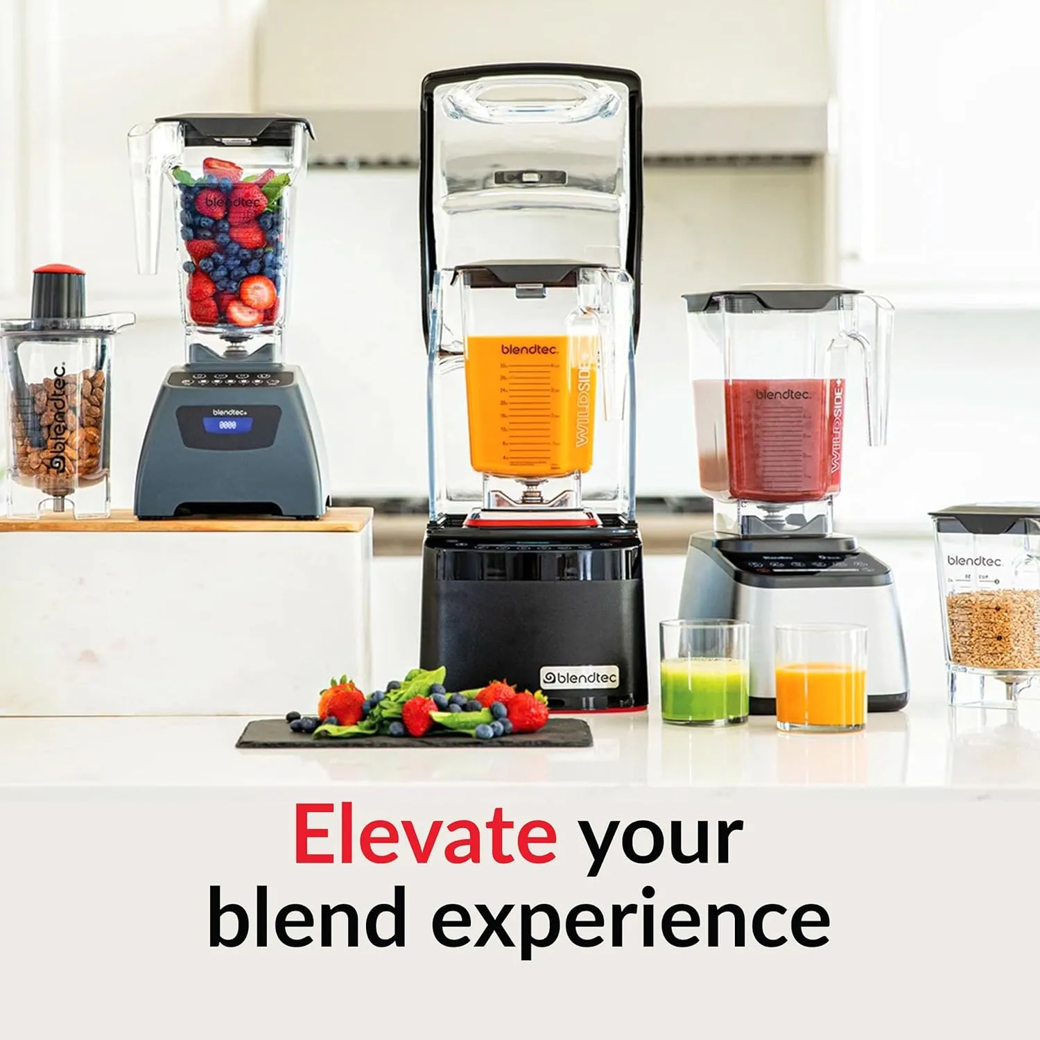 Blendtec Original Designer Series Blender and 90 Oz WildSide  Jar - Kitchen Blender Bundle - Black