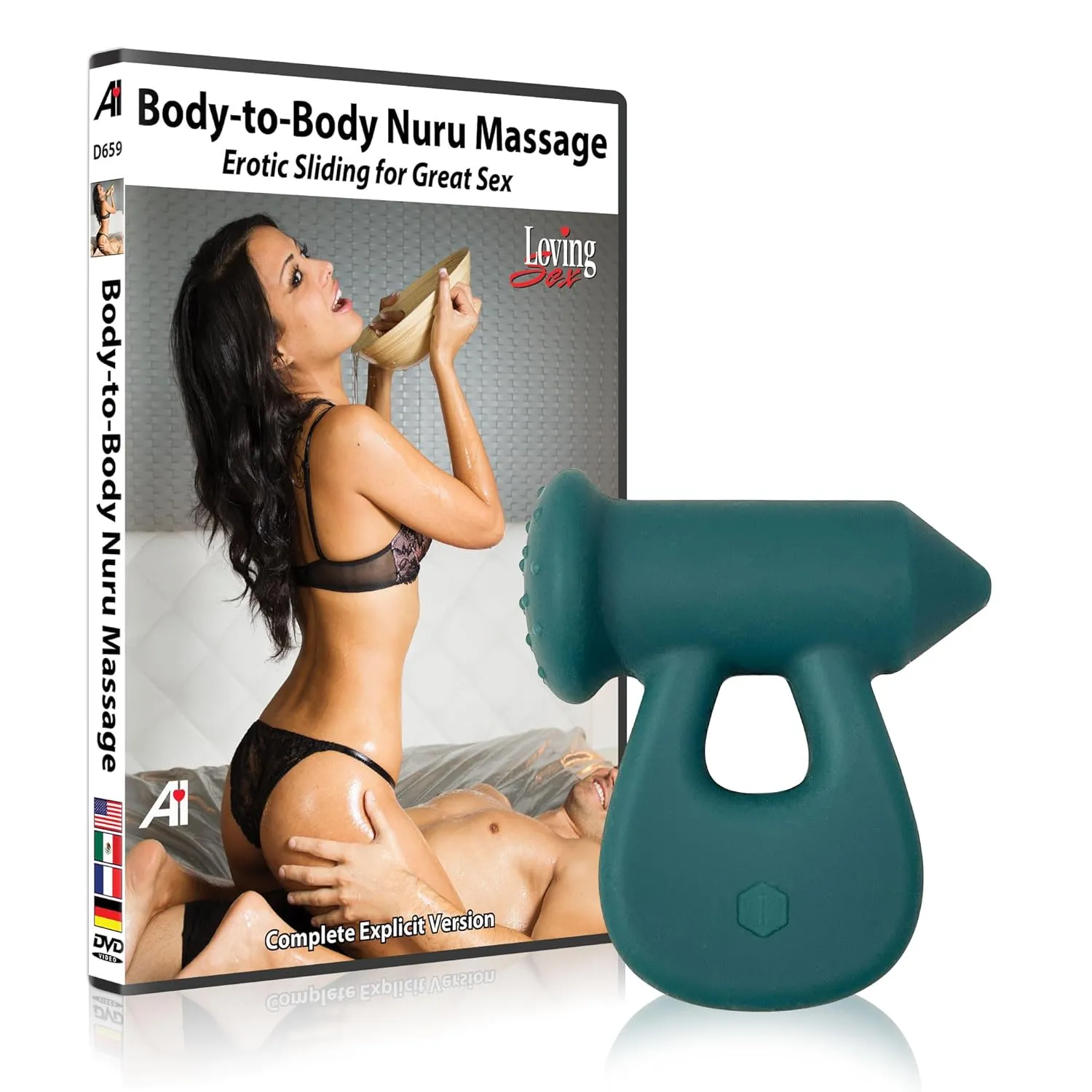 Body-to-Body Nuru Massage DVD with BLISS Point Dual-End Vibrating Massager