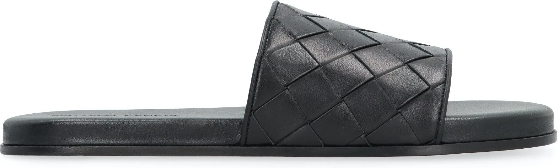 Bottega Veneta Men's Sunday Leather Mules in Black | Size 40 | 775314V2ED0 Color 1000
