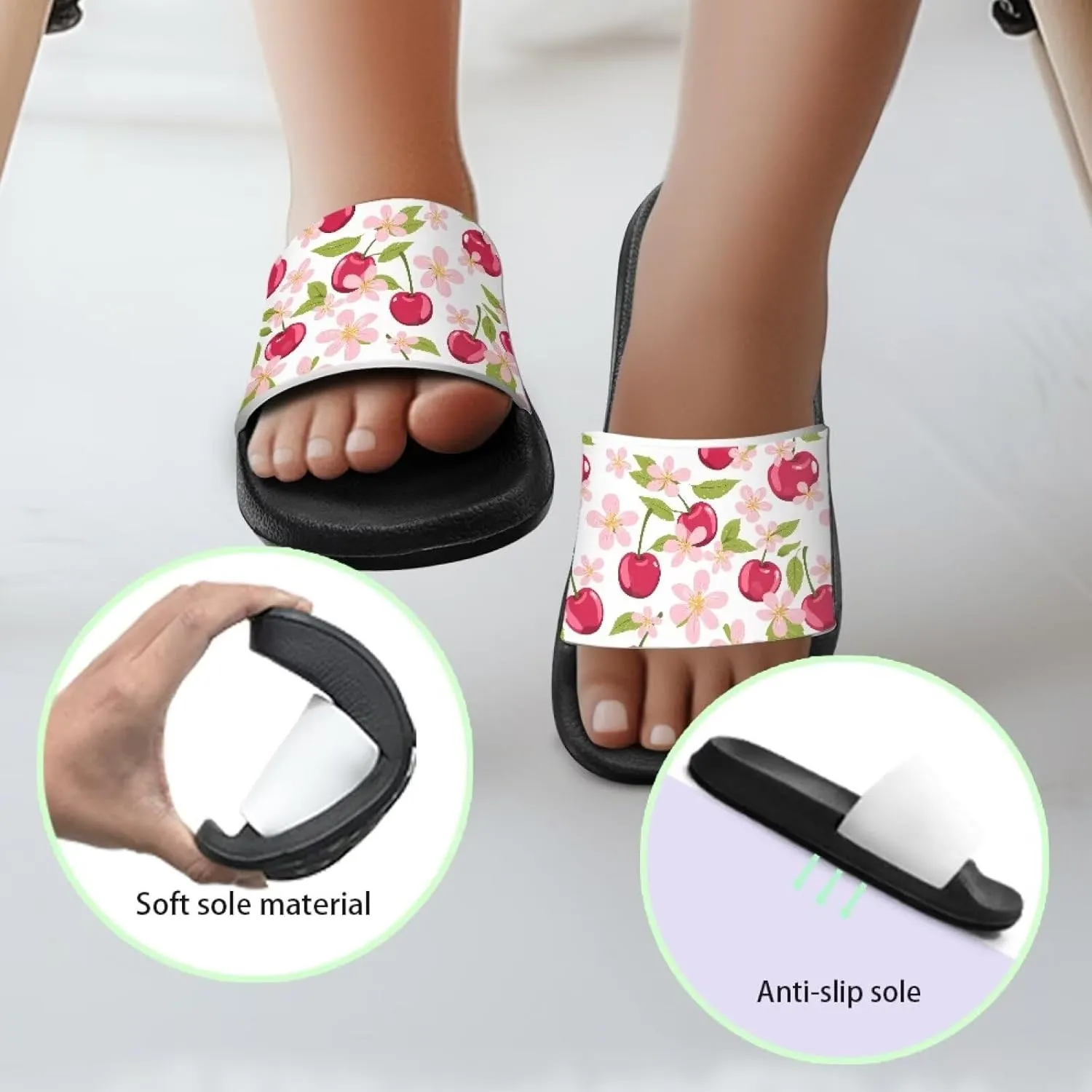 Boys Girls Slide Sandals Non Slip Shower Shoes for Kids Summer Slippers