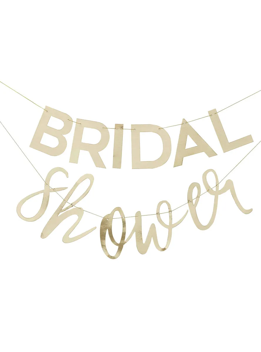 Bridal Shower Gold 2M Long Party Bunting