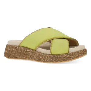Bridget Lime Burnished Suede