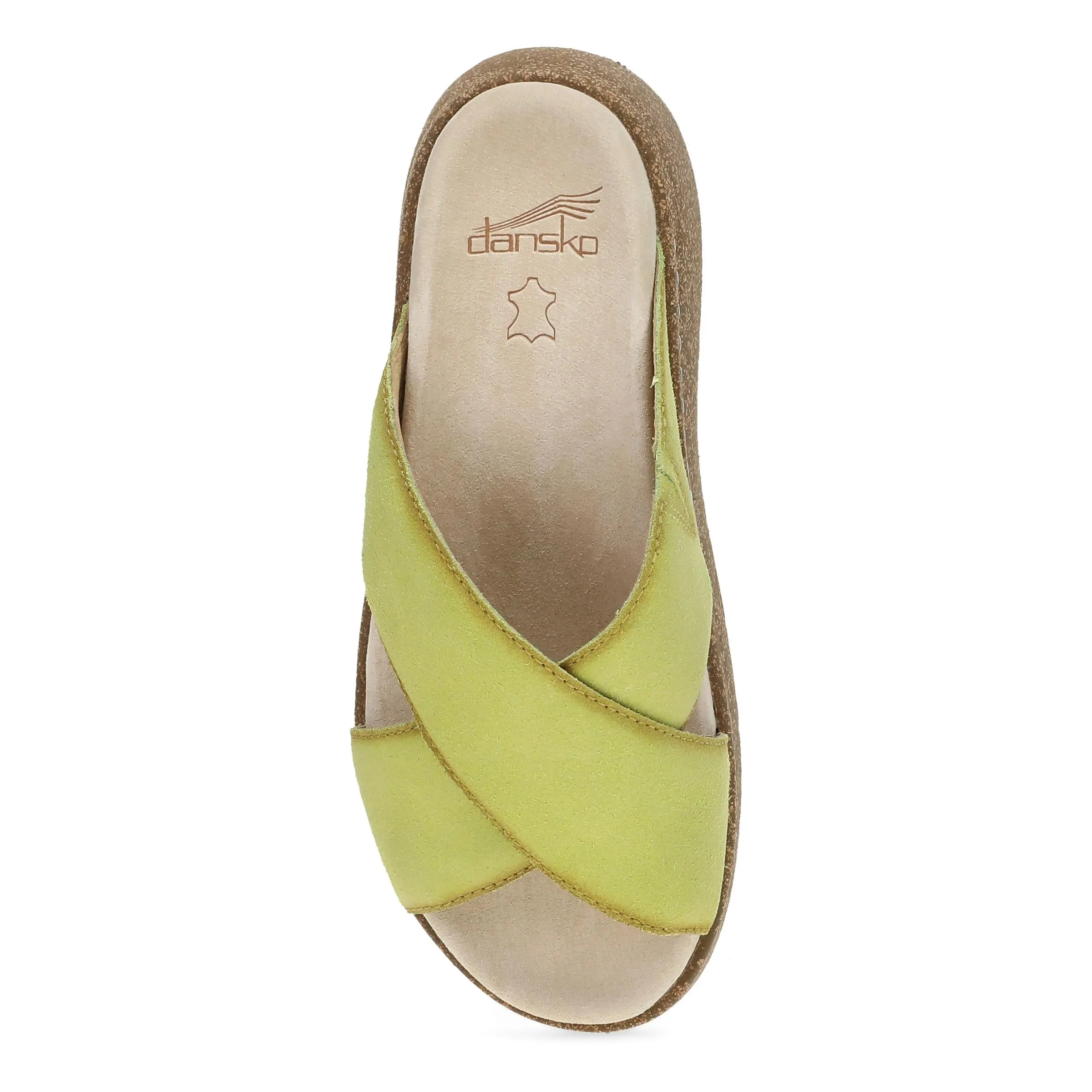 Bridget Lime Burnished Suede