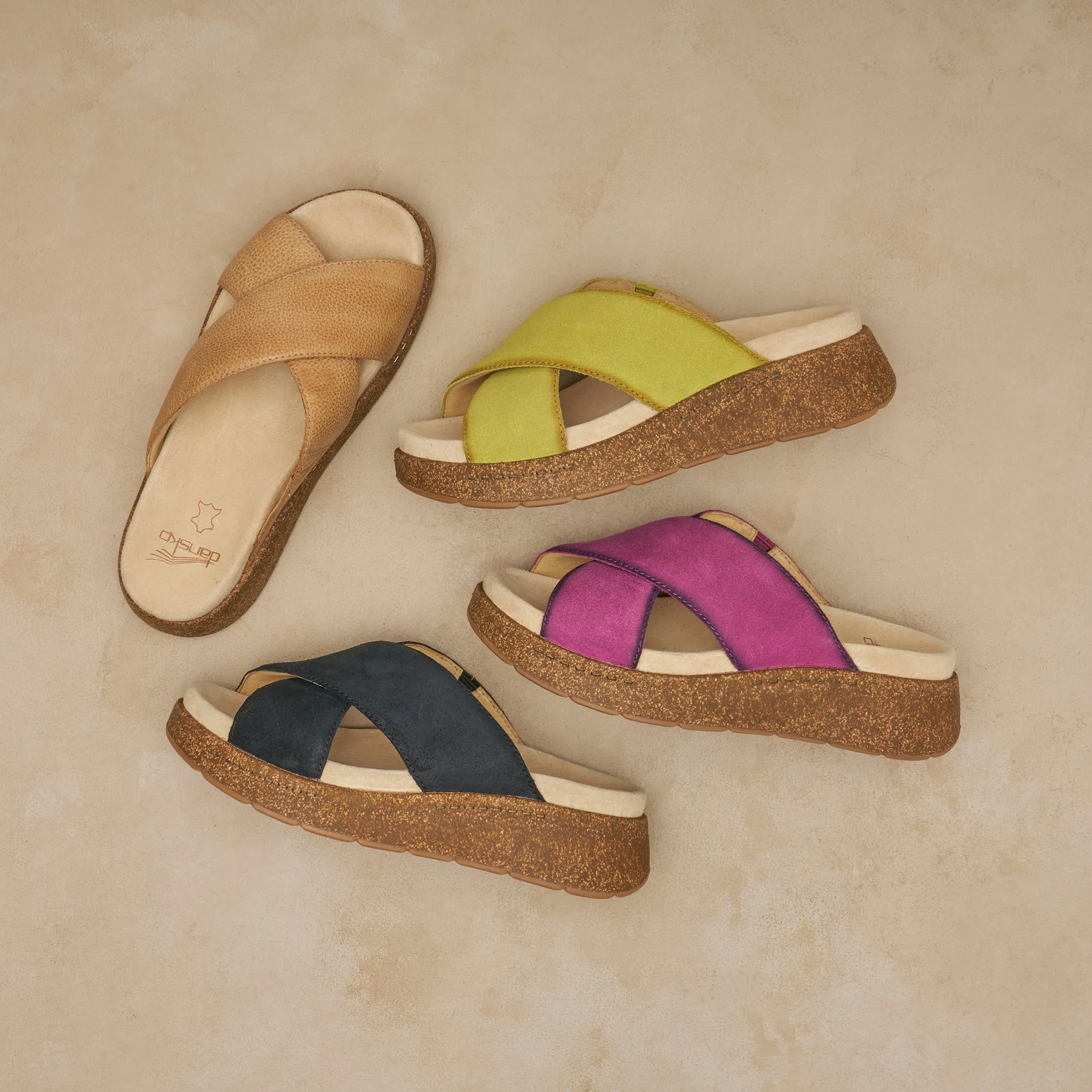 Bridget Lime Burnished Suede