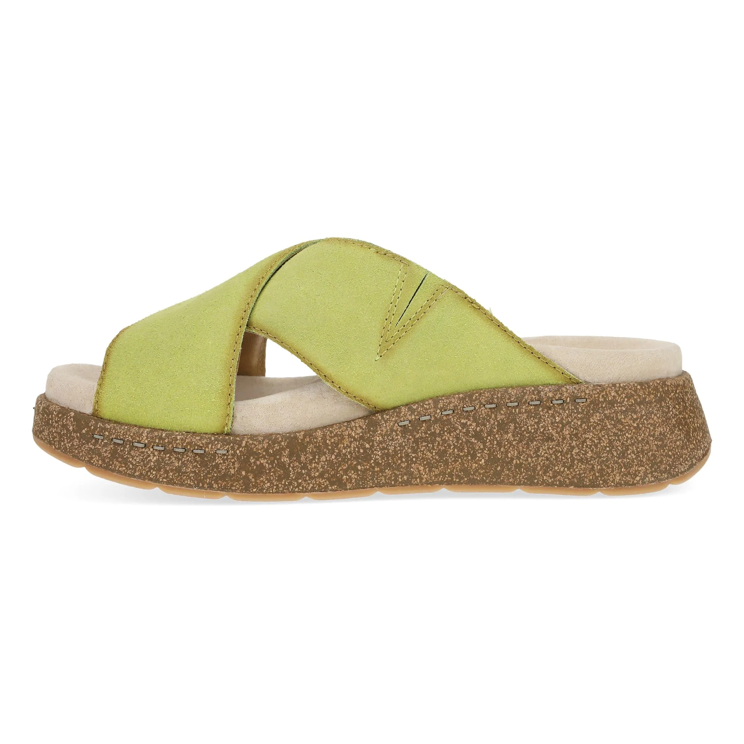 Bridget Lime Burnished Suede