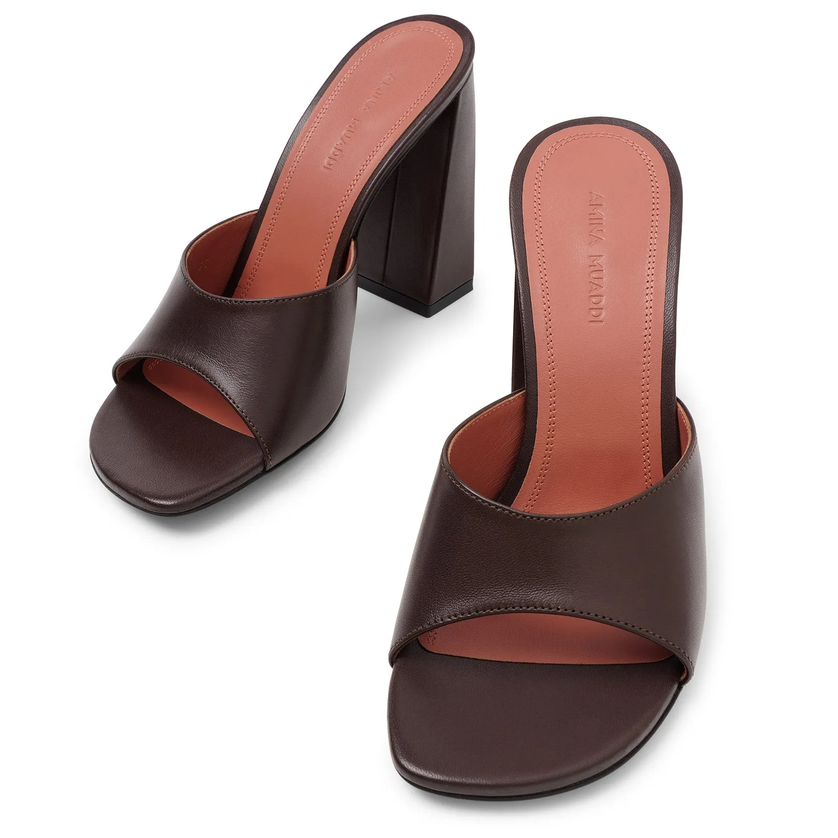 Brigitte 95 brown leather mules