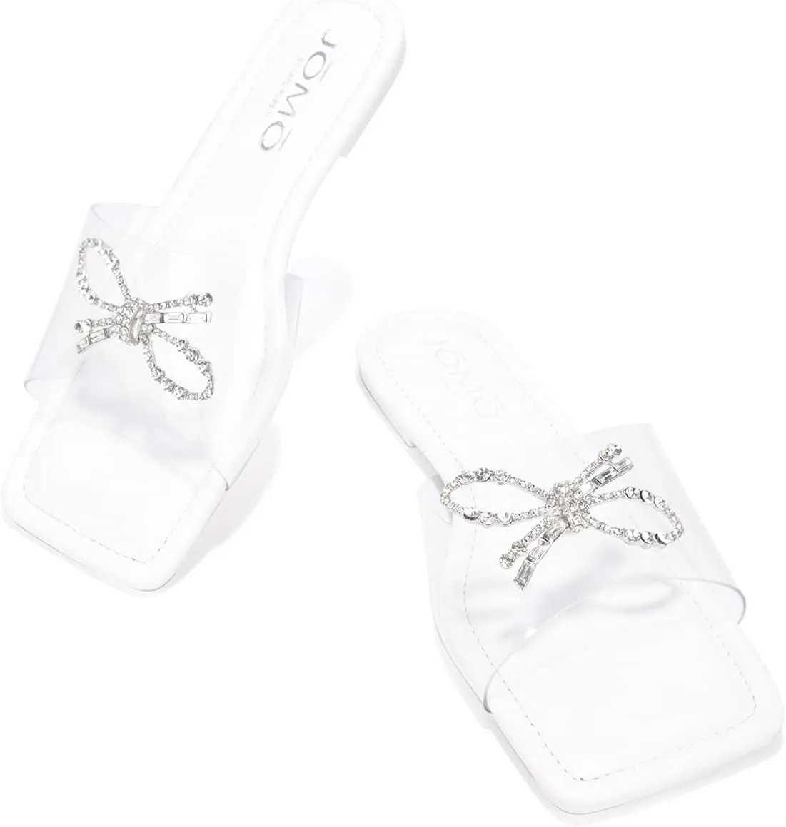 Cape Robbin Presents JOMO Kahlua Sandals Slides for Women, Womens Mules Slip On Shoes with Bow